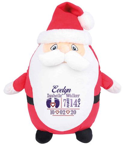 Personalised Father Christmas - Embroidered Birth Design