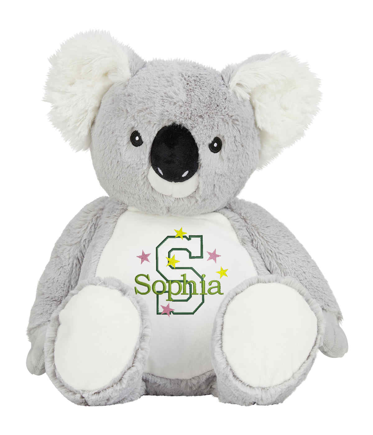 Personalised Grey Koala Bear - Embroidered Name